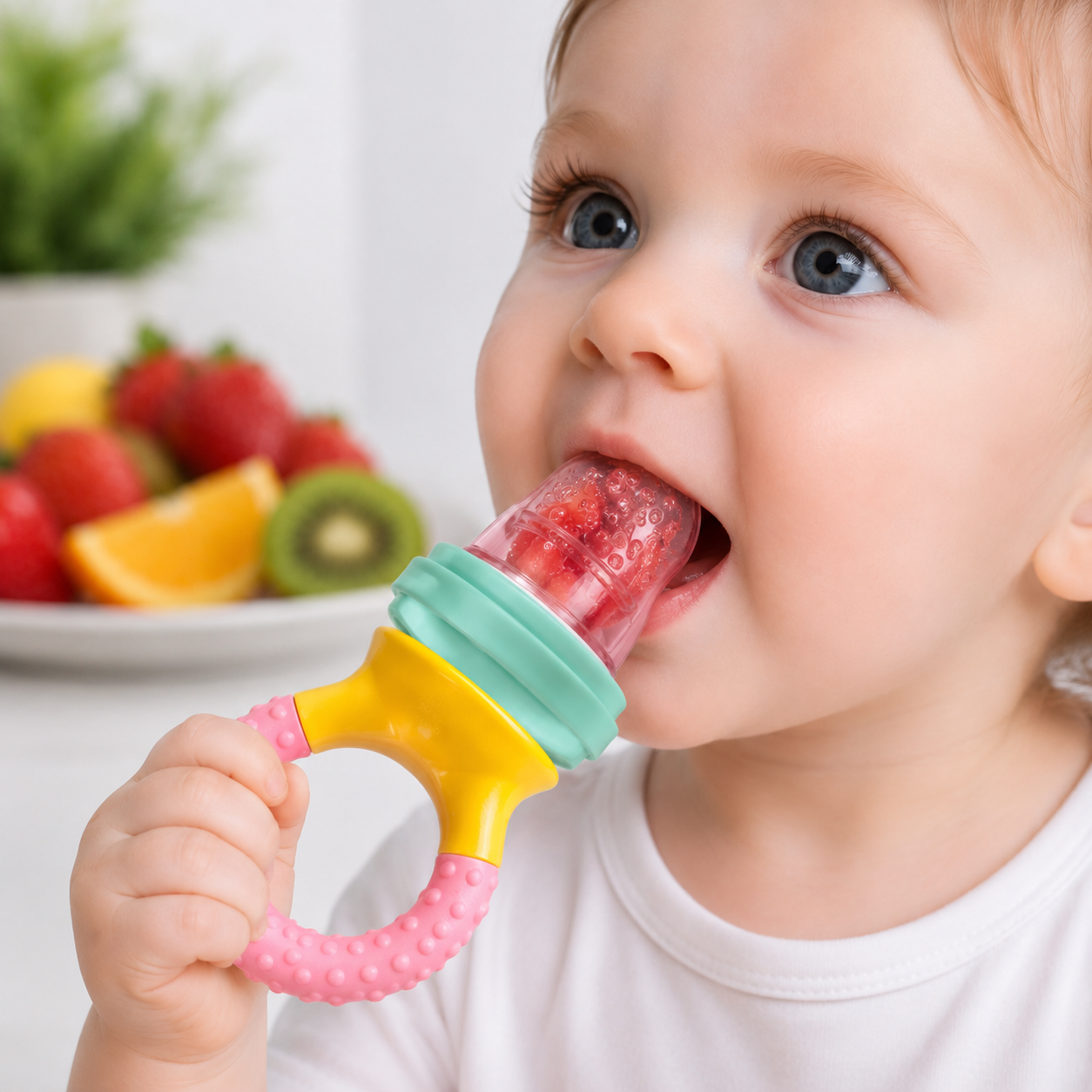 Bebepia Emzik ve Diş Kaşıyıcı Bebek Meyve Süzgeci