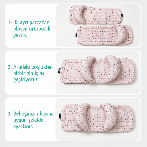 Bebek Düz Kafa Destek Yastığı BEBEPİA