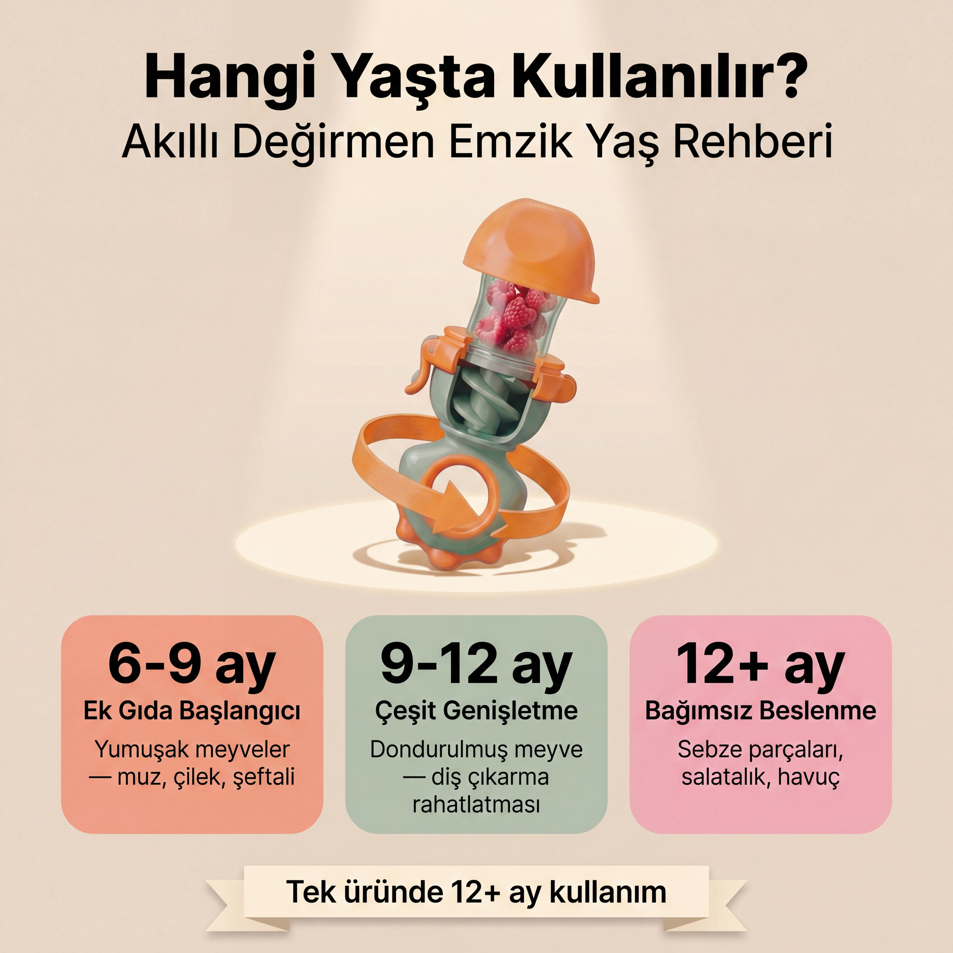 Bebepia Emzik ve Diş Kaşıyıcı Bebek Meyve Süzgeci